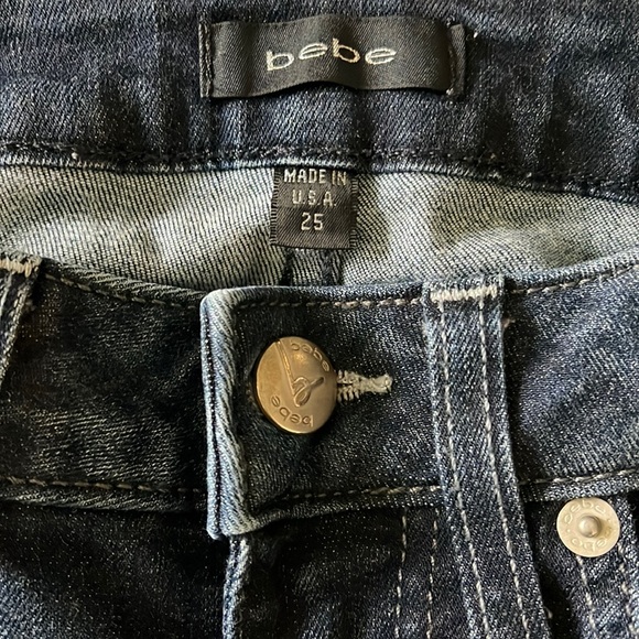Junior girls faded jeans from Bebe in nice shape. Color is Bedford Rain. Size 25 - Picture 1 of 4